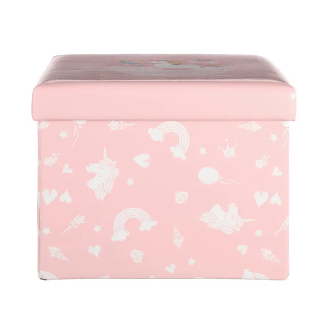 Stokomani Maison Pouf de rangement pliable assise