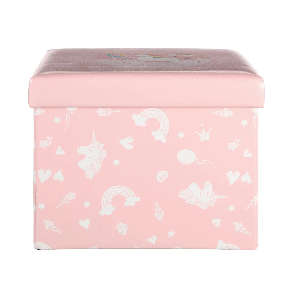 Stokomani Maison Pouf de rangement pliable assise