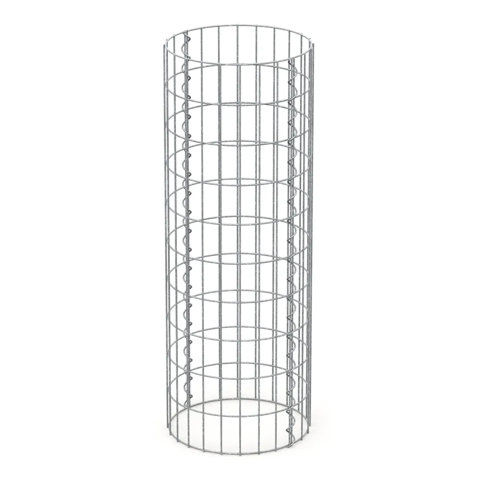 ECD Germany Garten gabion colonne ronde Ø35x100 cm galvanisé