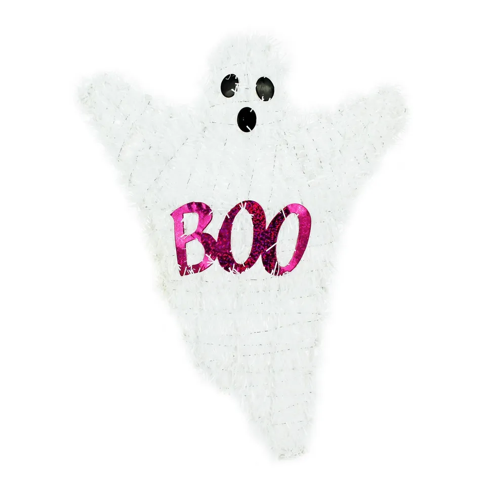 Déco Halloween relief blanc 35 x 27 cm à poser