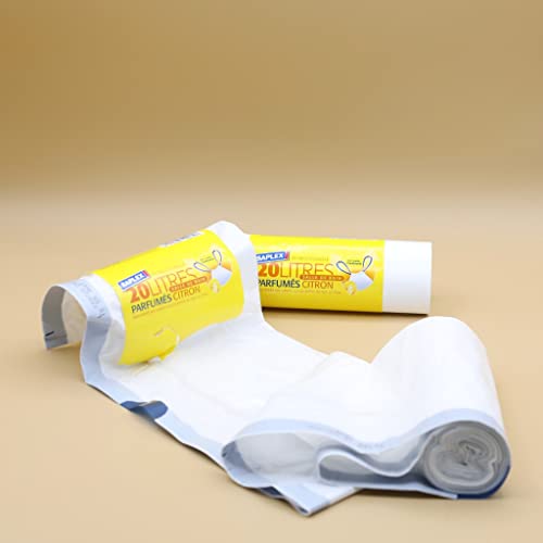 Leader Price Sacs poubelle 20 L citron x25 liens coulissants