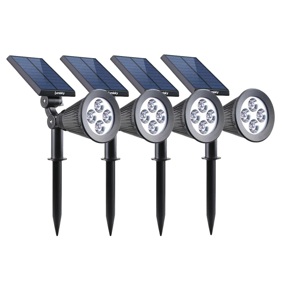 Red Deco Spiky lampe solaire lot de 4 spots LED H42 cm dimmable