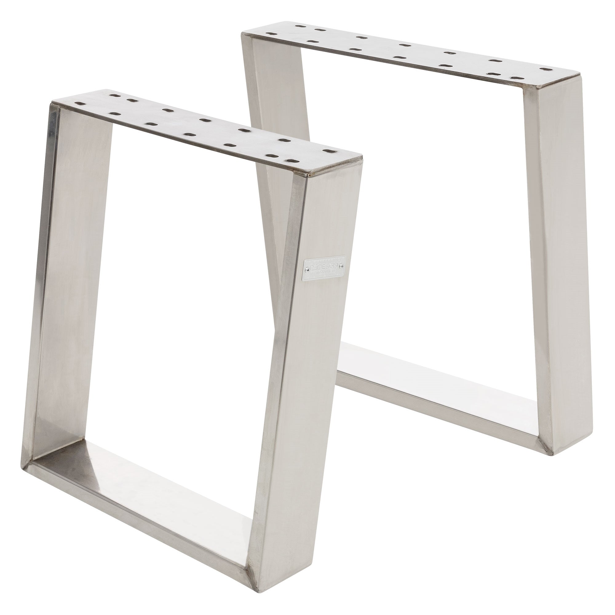 ECD Germany pieds table U 40x43 cm noir acier lot 2