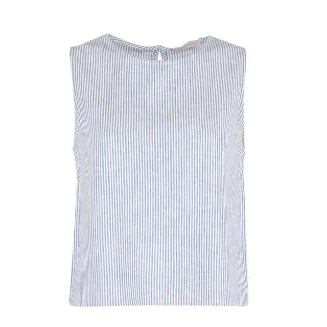 Stokomani Mode Top sans manche bleu femme taille 38