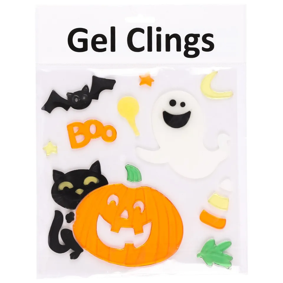 Stokomani Fêtes Décoration Fenêtre Gel Halloween 19x19cm