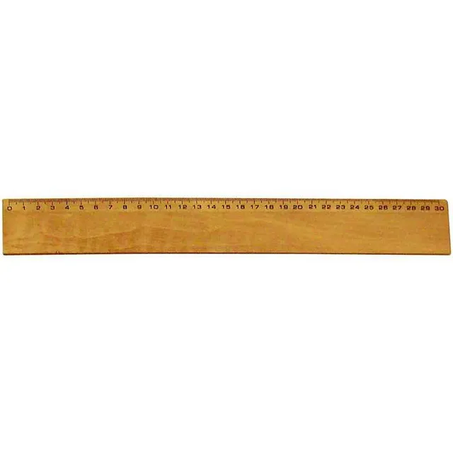 Safe Tool Fournitures scolaires Règle plate 30 cm bois naturel