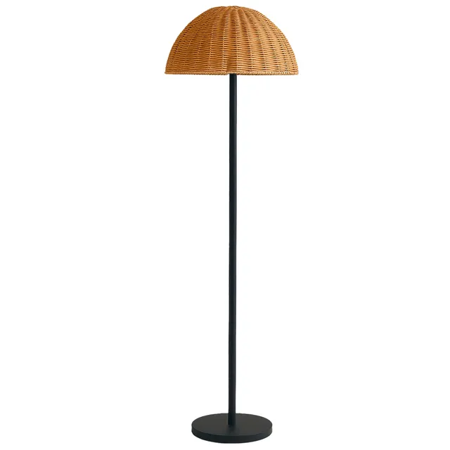 Red Deco Faroe Tall Solar lampadaire rotin 160cm télécommande