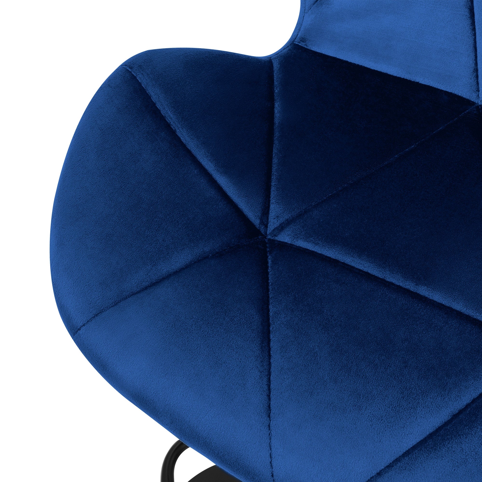 ECD Germany Möbel Tabouret Bar Bleu Velours Lot 2 Réglable