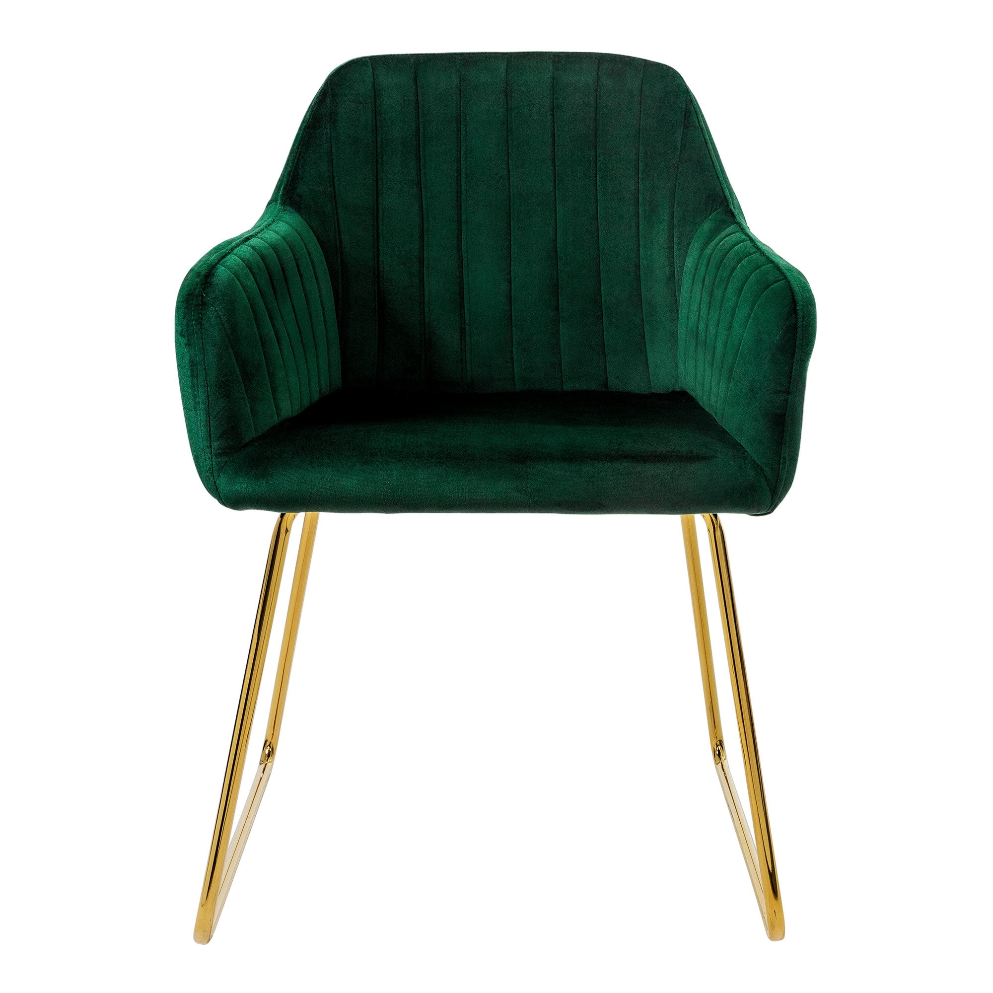 ECD Germany ML-Design lot 6 chaises velours vertes dossier