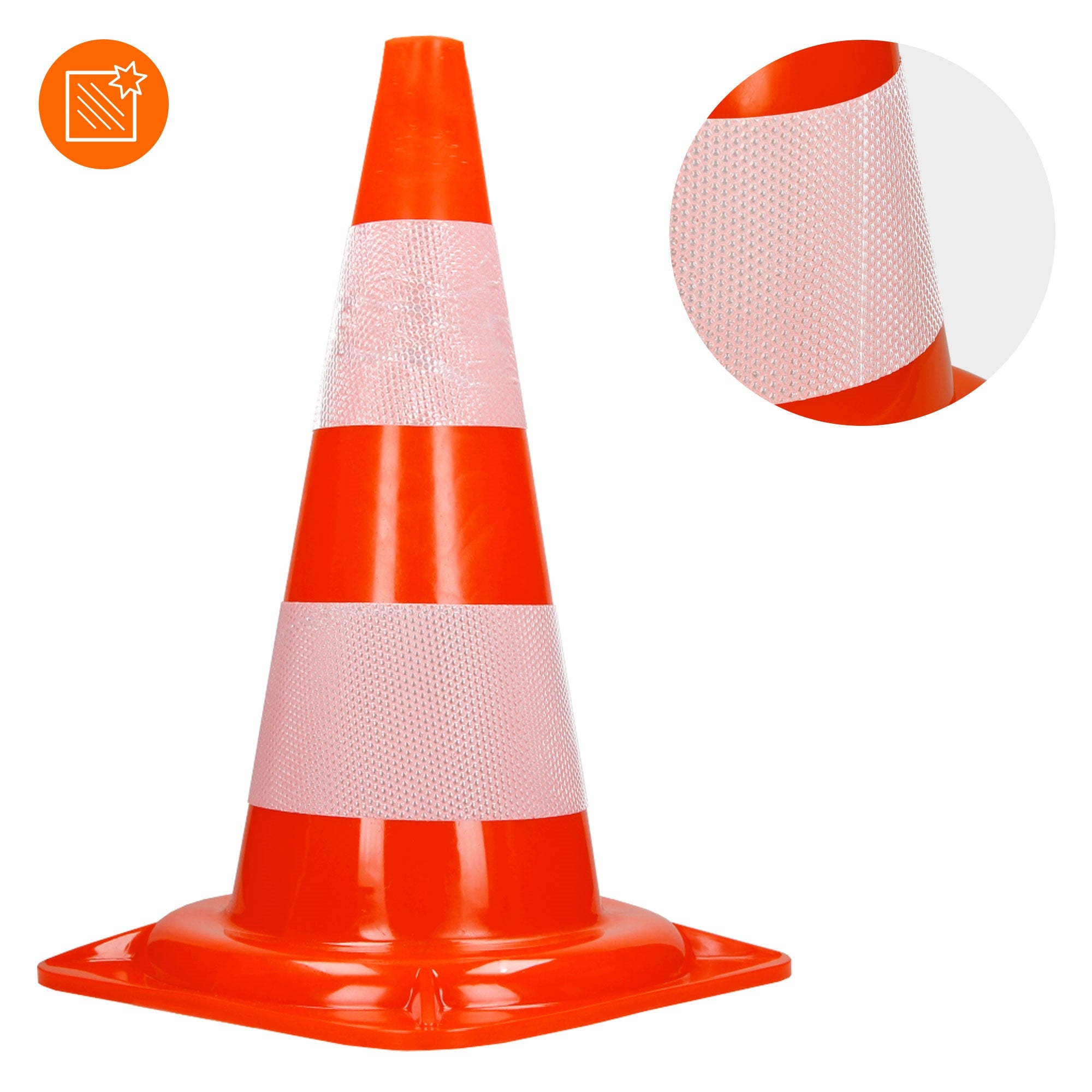 ECD Germany lot 2 cônes signalisation 47cm orange plastique