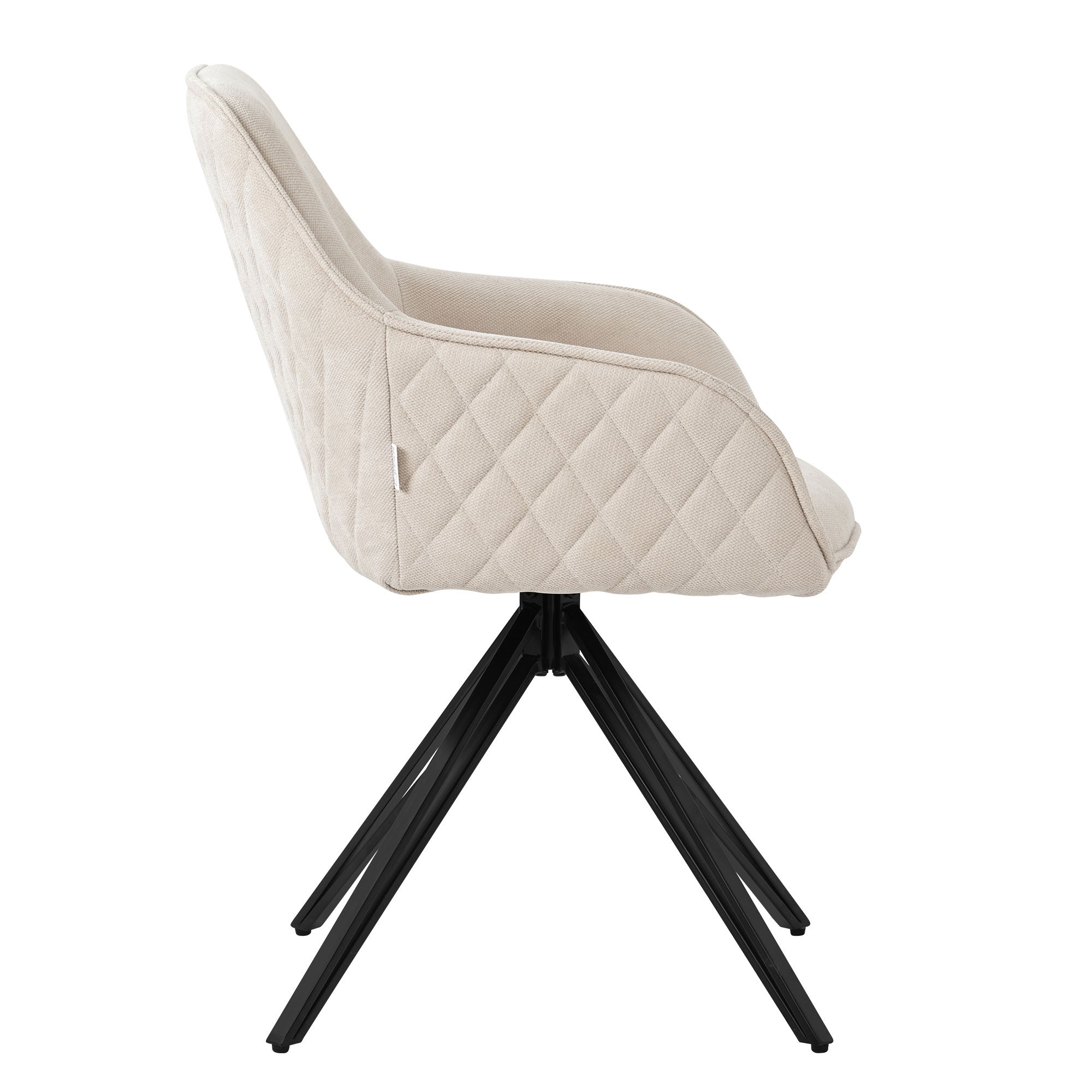 ECD Germany Möbel chaise salle à manger pivotante vieux rose lot de 2
