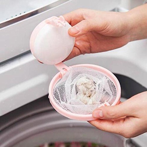 Shop-Story Maison filtre attrape-poils machine à laver rose
