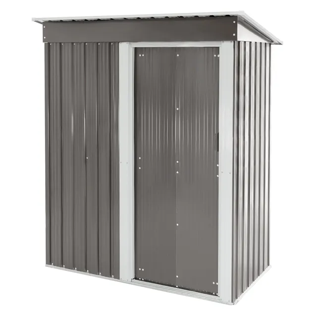 ECD Germany Garten abri jardin 150x184x76 cm gris clair métal