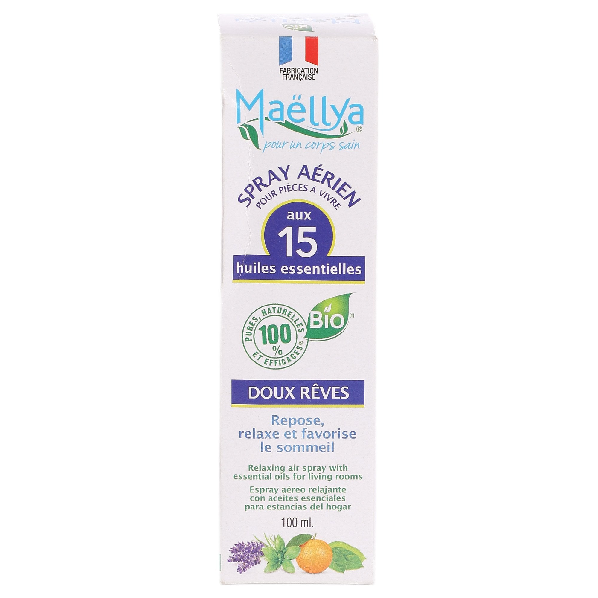 Spray aérien pièces à vivre 15 huiles essentielles naturel
