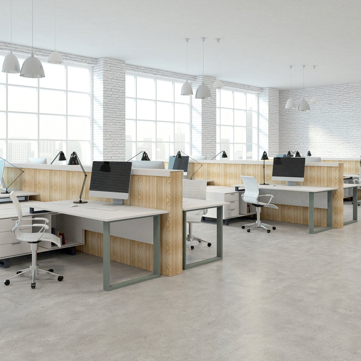 ECD Germany Möbel pied table acier gris U 60x72 cm lot 2 200 kg