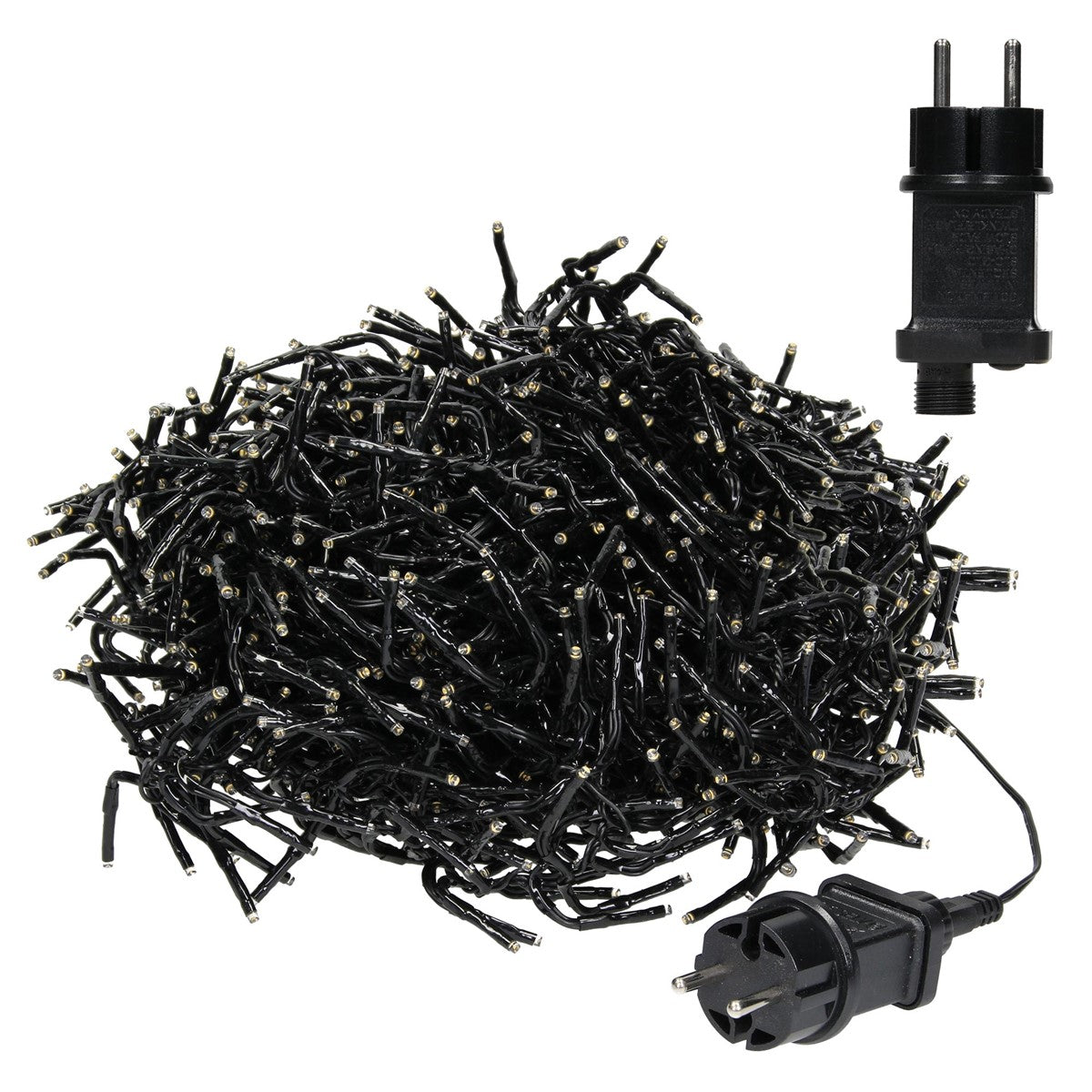 ECD Germany guirlande LED blanc chaud 12,4 m 960 LED IP44