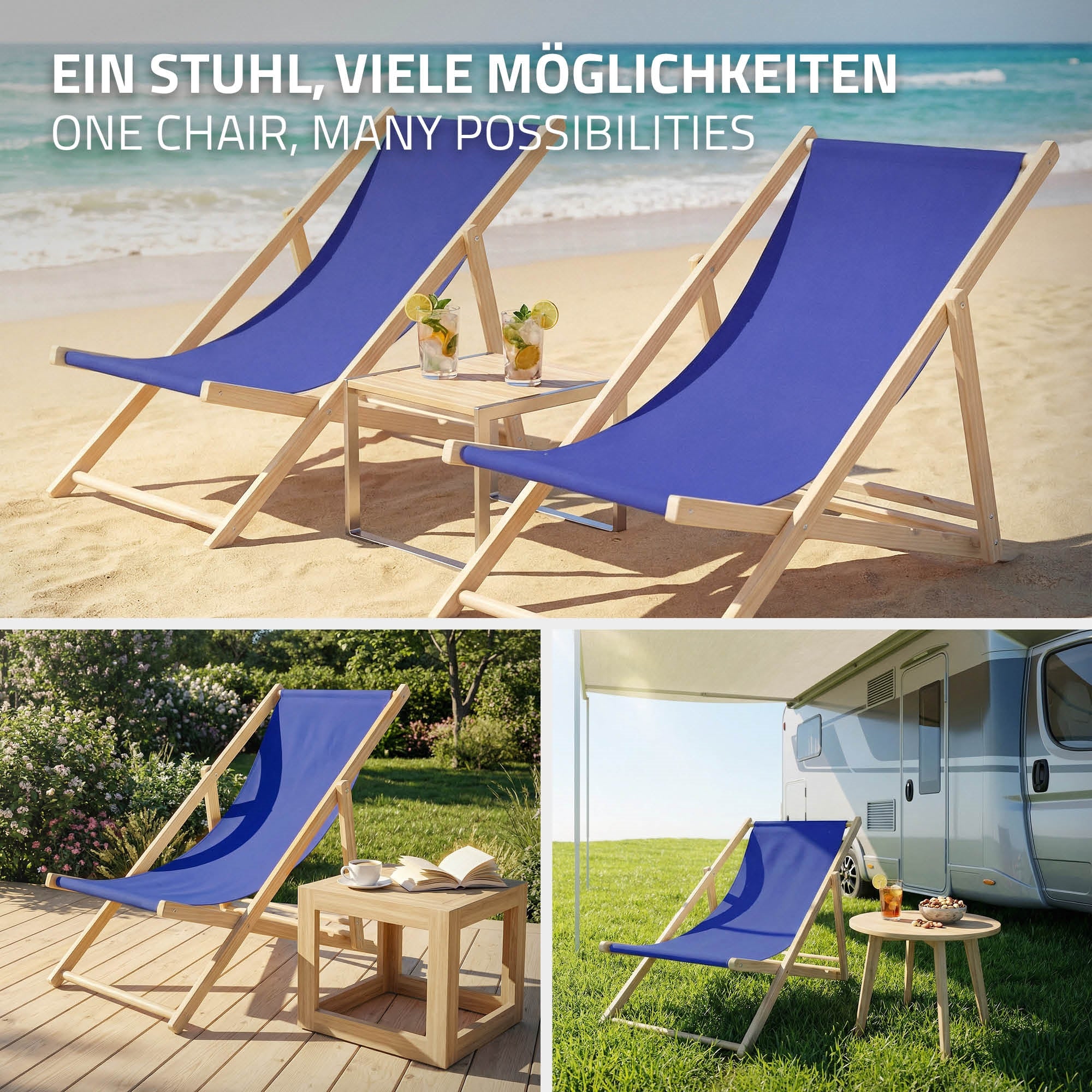 ECD Germany Sport & Freizeit transat bois bleu marine lot 4