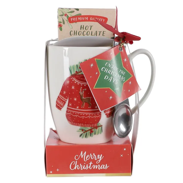Stokomani Coffret Mug Festif Noël Chocolat en Poudre