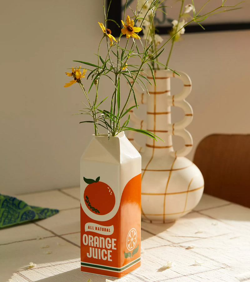 L'avant gardiste Vases Vase brique jus d'orange déco cuisine