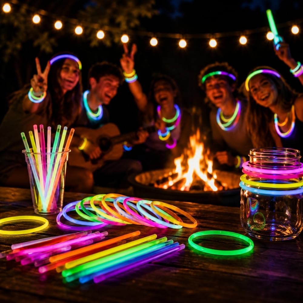 Shop-Story Loisirs bracelets lumineux fluo x30 20cm 6 couleurs