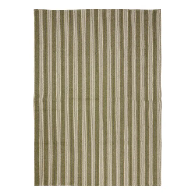 Stokomani Maison tapis rayé vert 120x170 cm salon