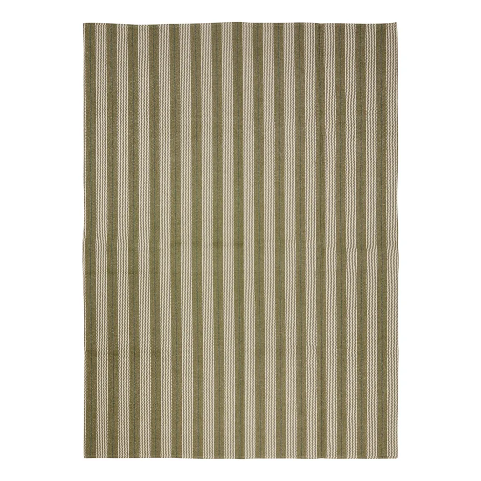 Stokomani Maison tapis rayé vert 120x170 cm salon