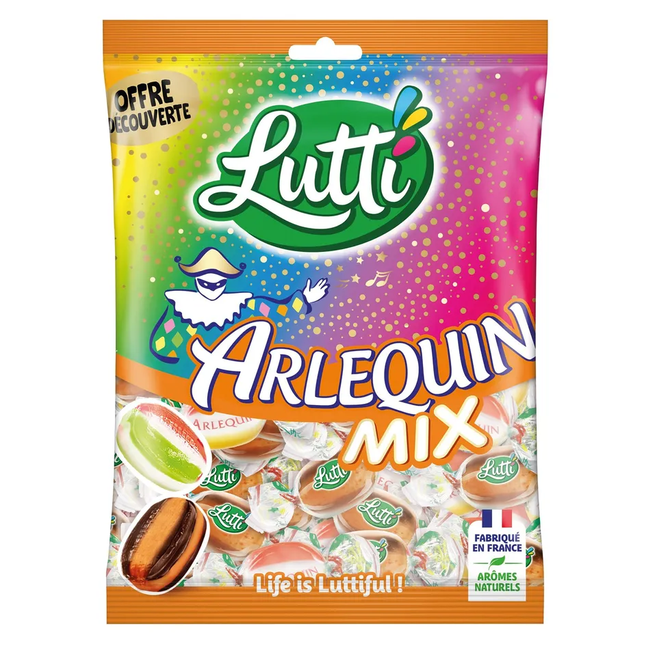 Lutti Arlequin Mix sachet bonbons assortis Halloween