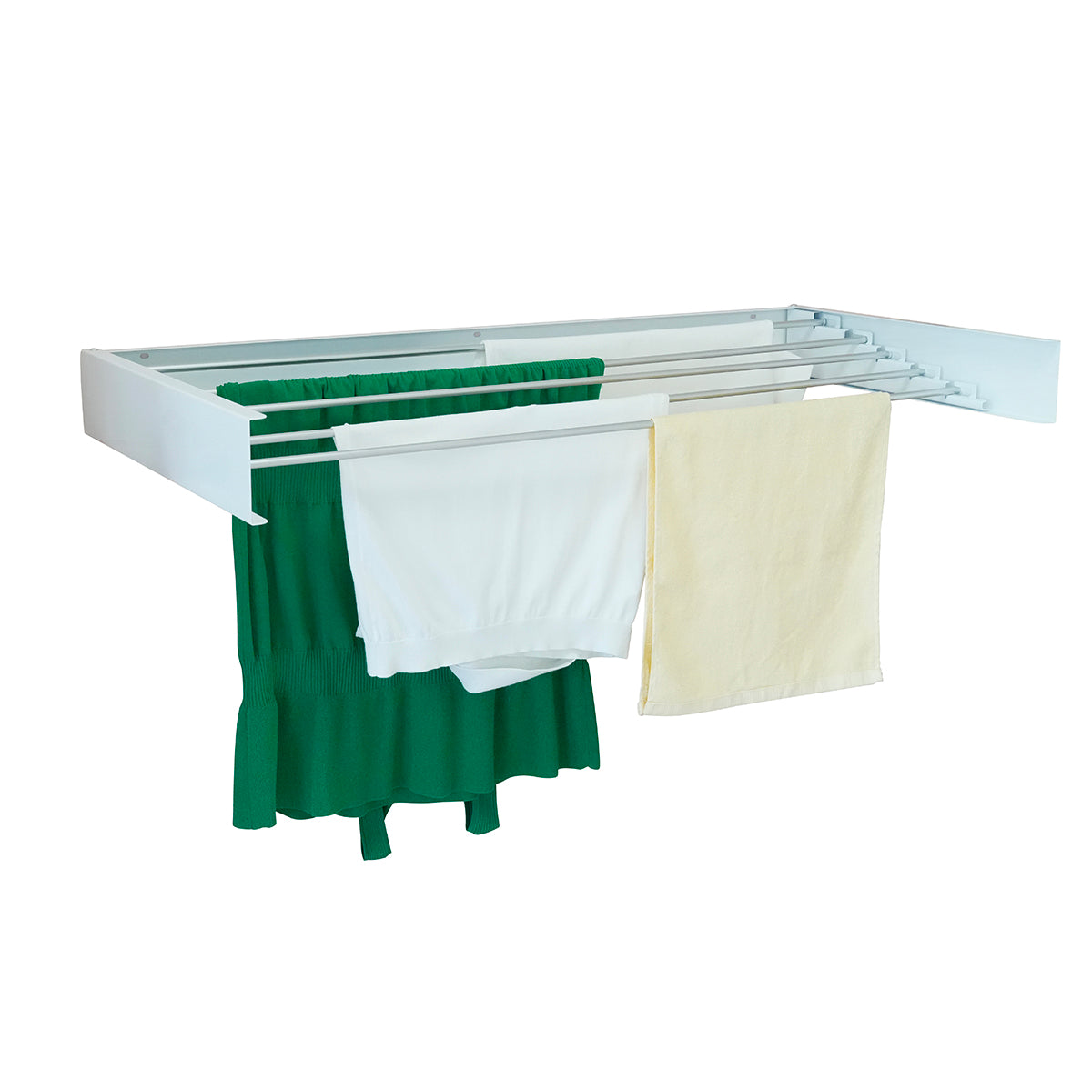 Red Deco Cobra étendoir mural pliable 100cm blanc alu