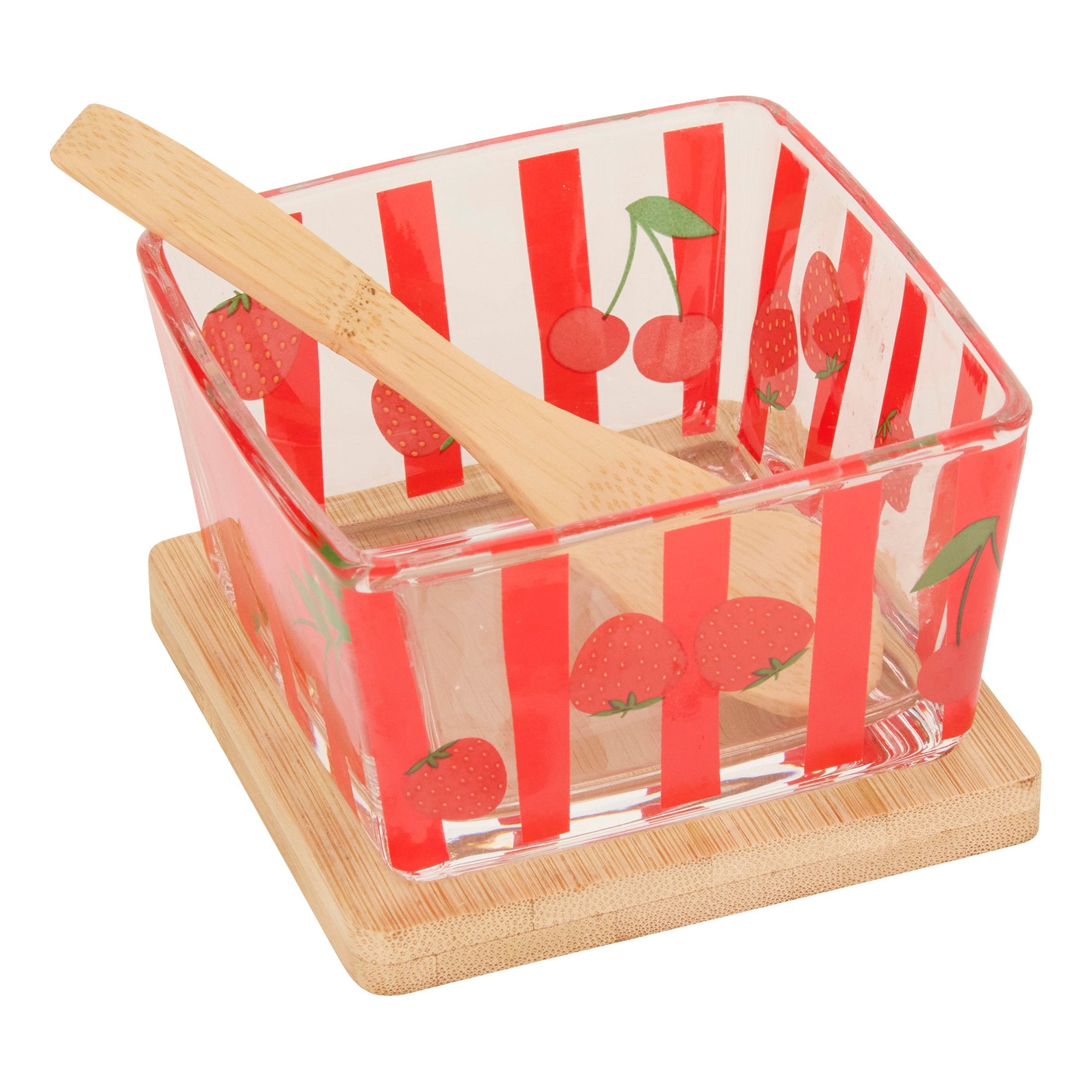Stokomani Maison Lot 3 coupelles apéritives fruits verre bambou