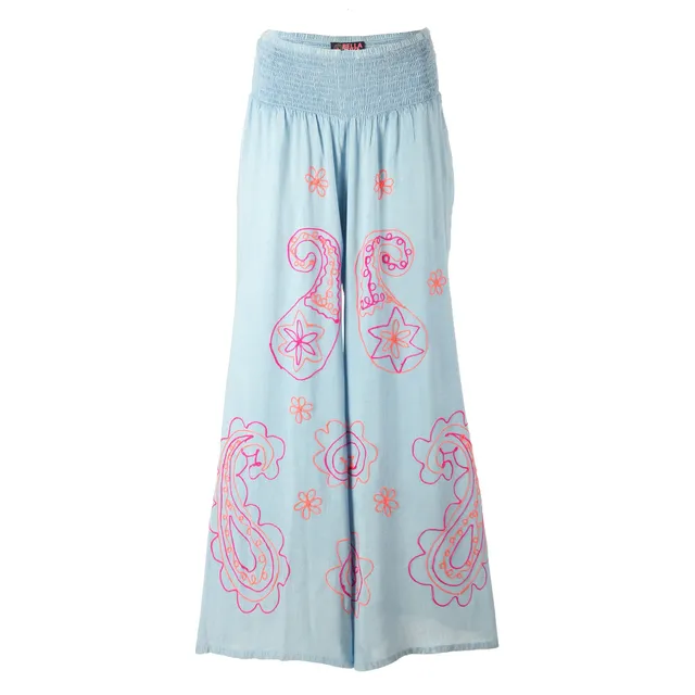 Stokomani Mode Pantalon grande taille Bleu clair 3XL