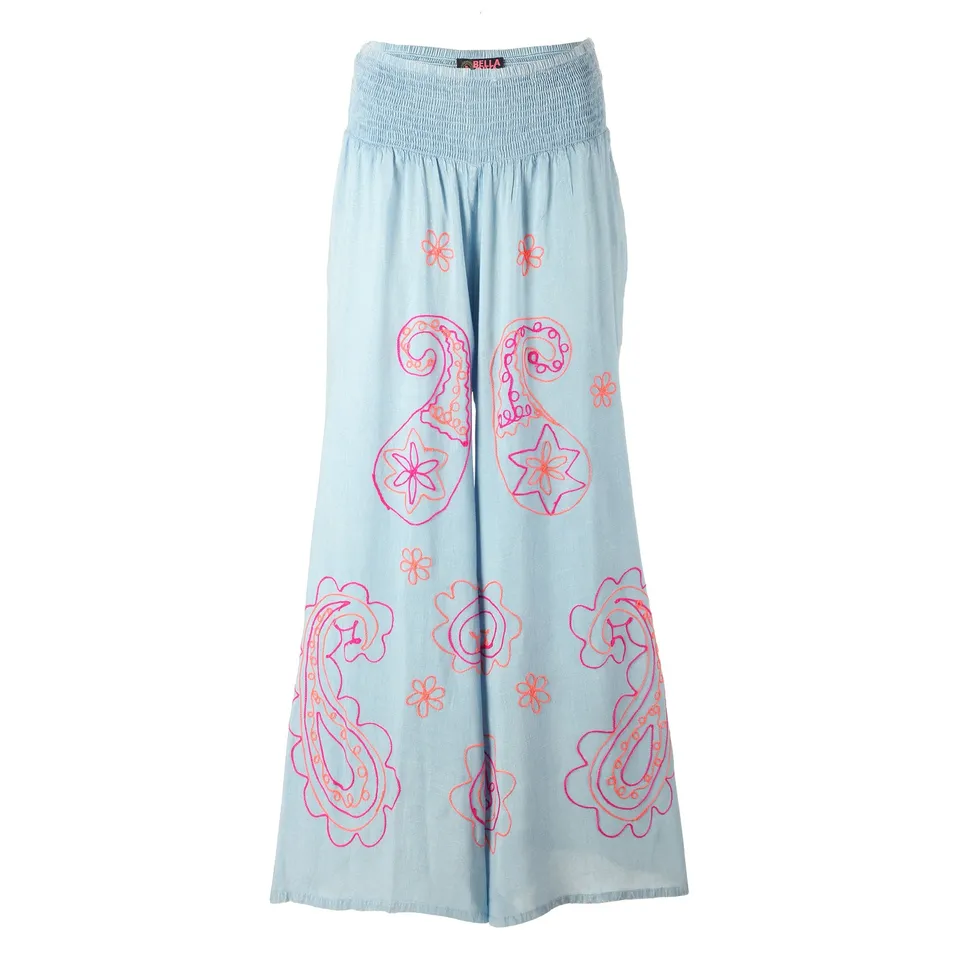 Stokomani Mode Pantalon grande taille Bleu clair 3XL