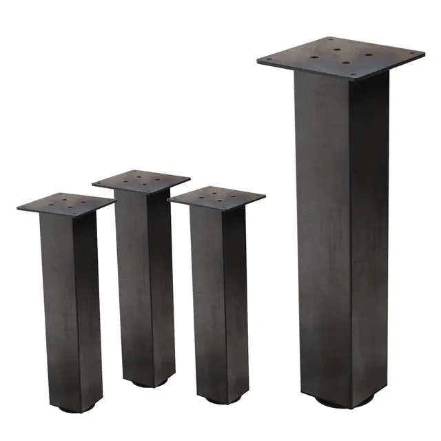 ECD Germany Möbel Pied de table acier 42 cm lot 4 industriel