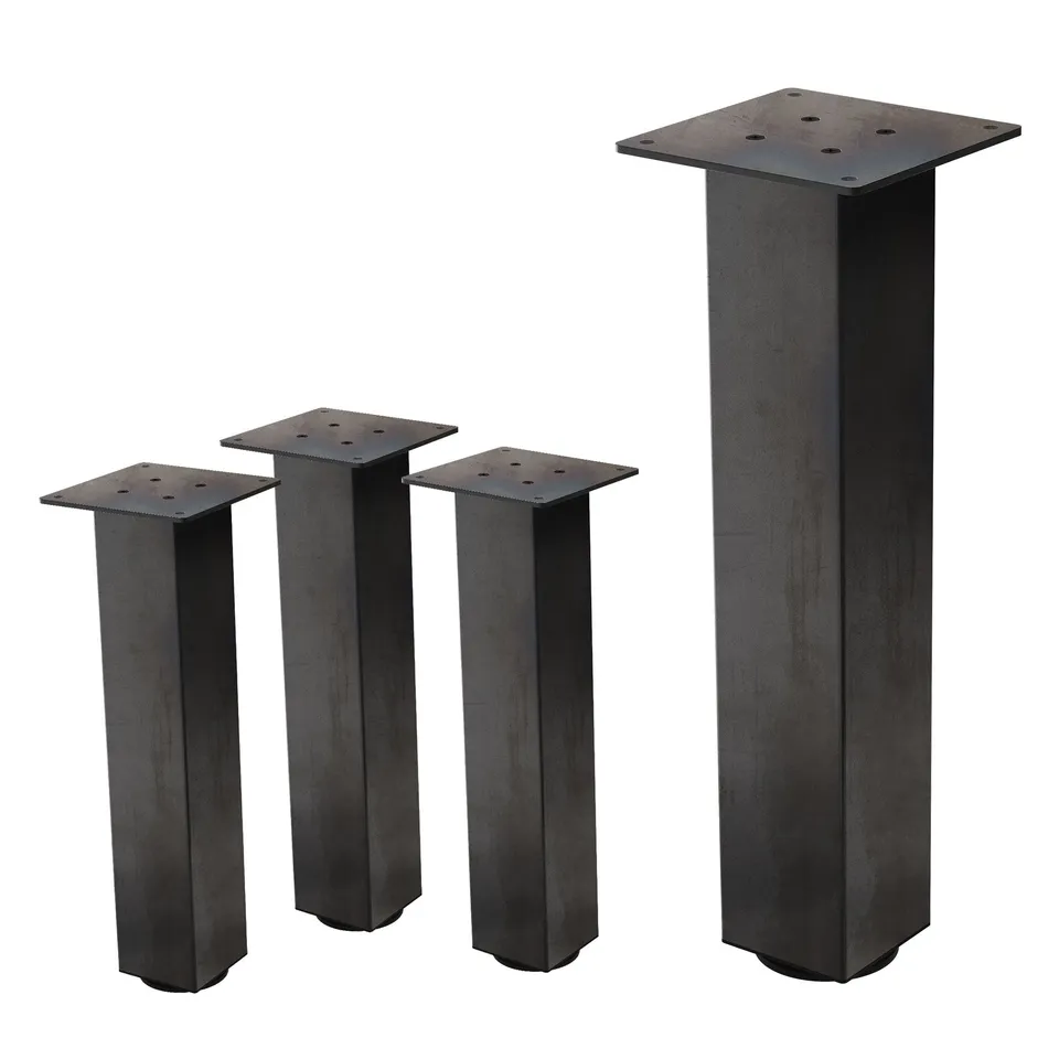 ECD Germany Möbel Pied de table acier 42 cm lot 4 industriel