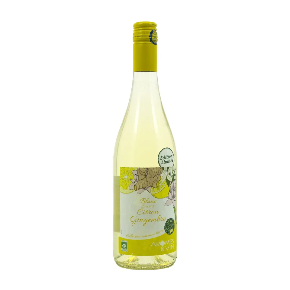 Stokomani Boisson vin blanc citron gingembre bio 7,5%