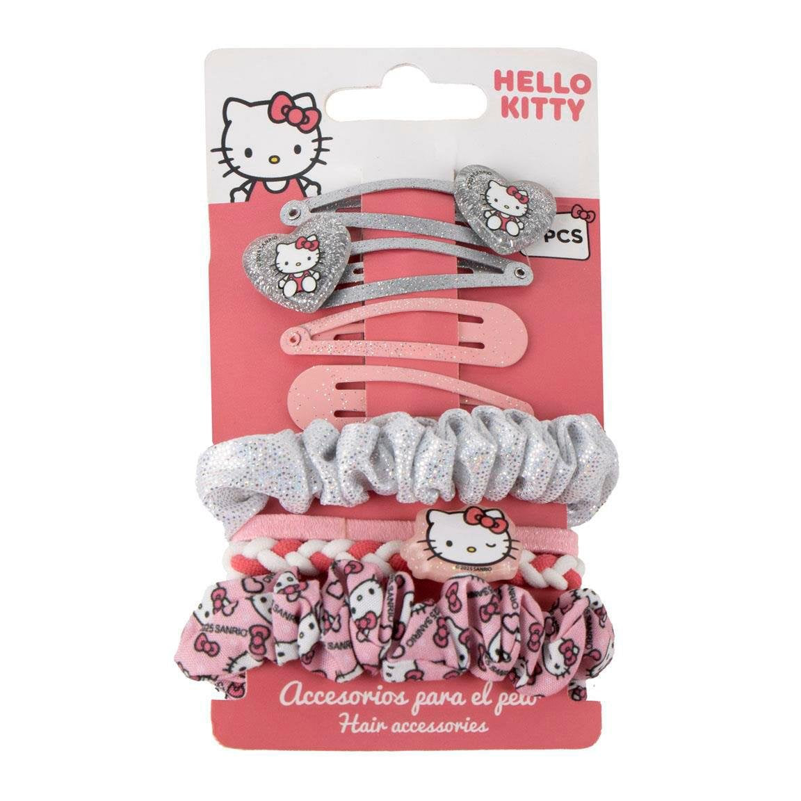 Hello Kitty Lot 8 pièces barrettes cheveux chouchous