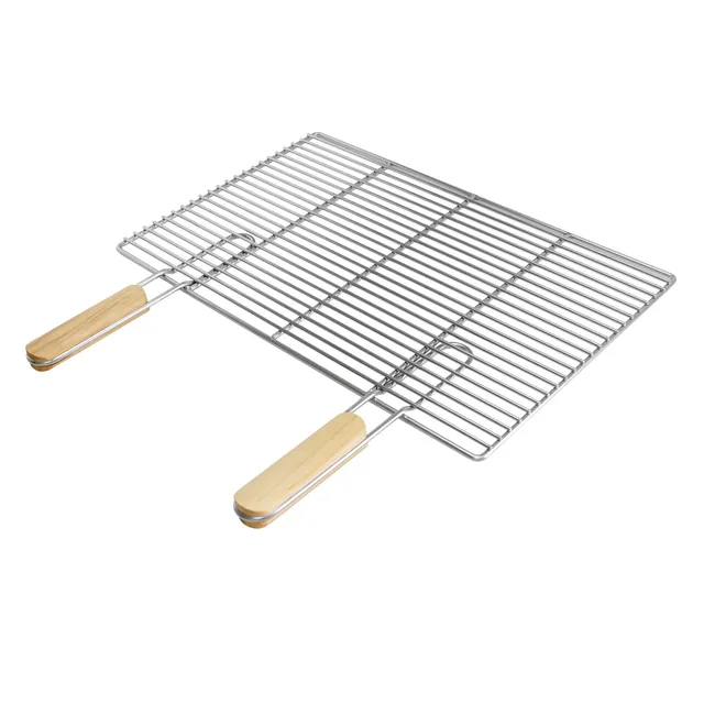 ECD Germany Sport & Freizeit grille barbecue inox 54x34 poignées