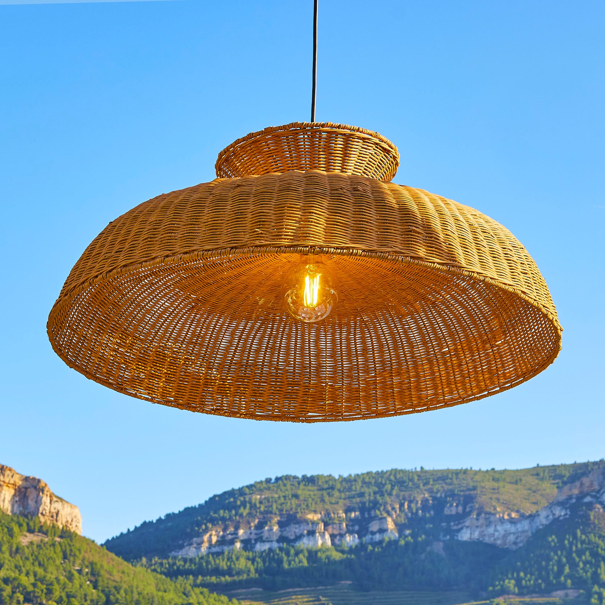 Red Deco Darma abat-jour rotin naturel E27 80 cm