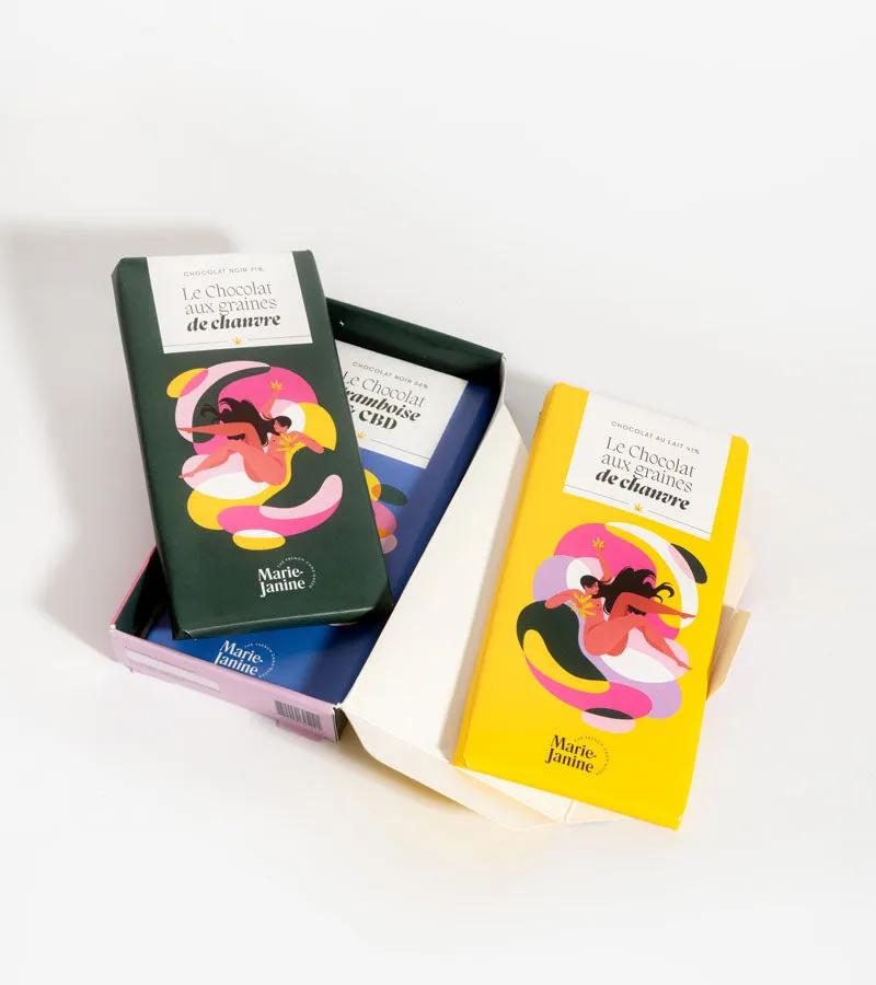 L'avant gardiste chocolats stupéfiants graines de chanvre coffret
