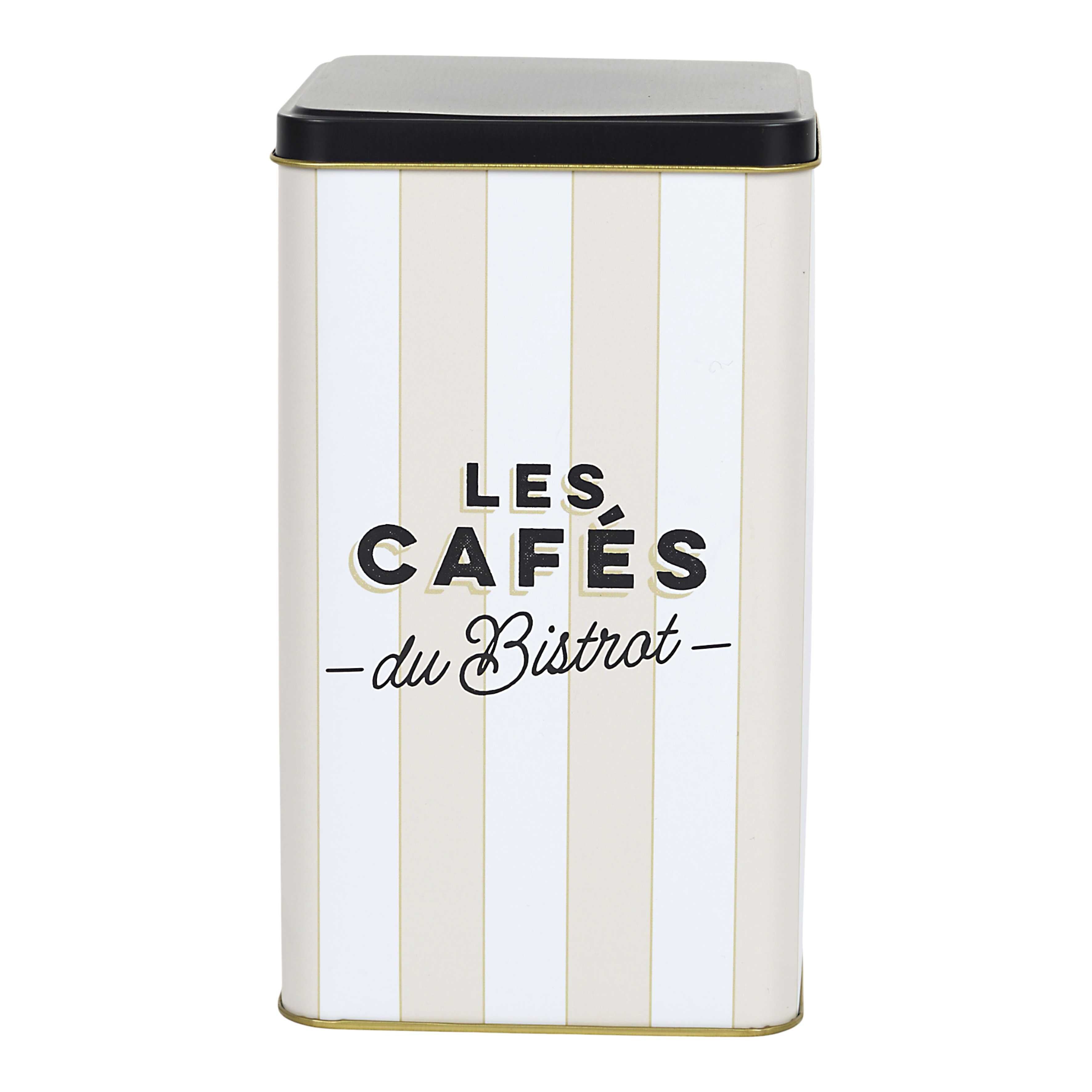 Stokomani Maison boîte café métal Bistrot 10,8x18,4cm