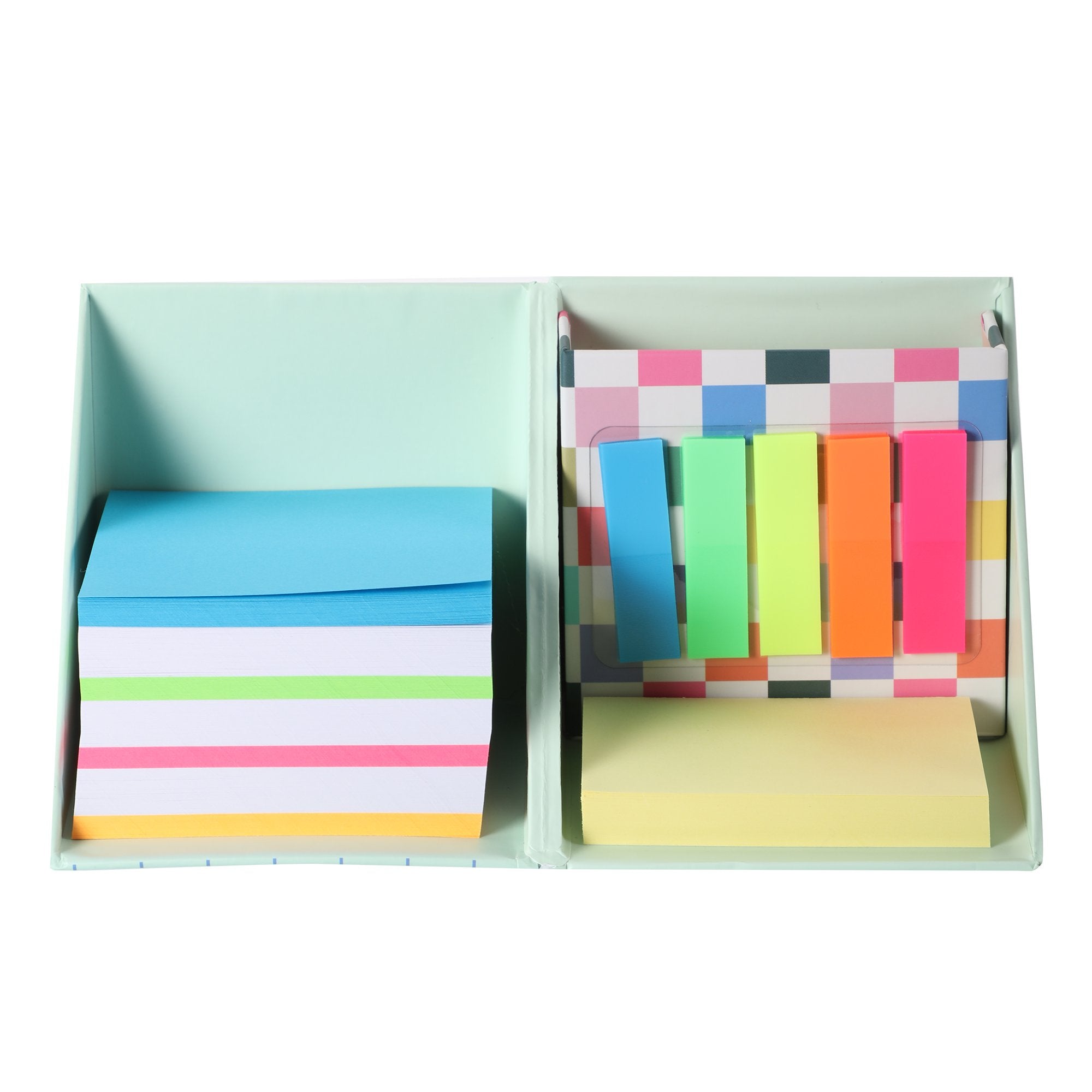 Stokomani Bloc-notes pot à crayon vert notes adhésives
