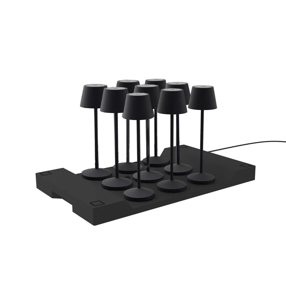 Red Deco Emily Black lot 9 lampes table sans fil H25cm
