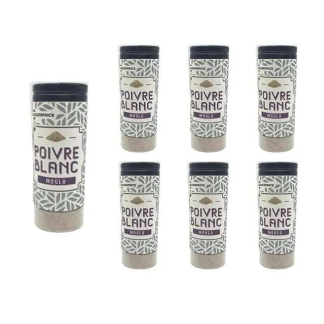 Leader Price Condiments Poivre blanc moulu 40g Lot de 7