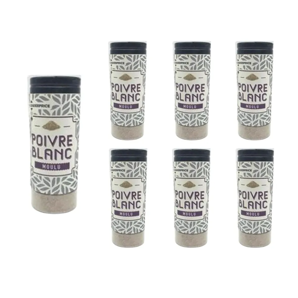 Leader Price Condiments Poivre blanc moulu 40g Lot de 7