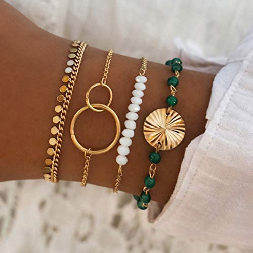 Shop-Story Miley ensemble 4 bracelets bohème doré