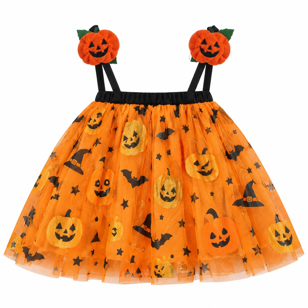 Jupon Halloween polyester orange H. 25 cm