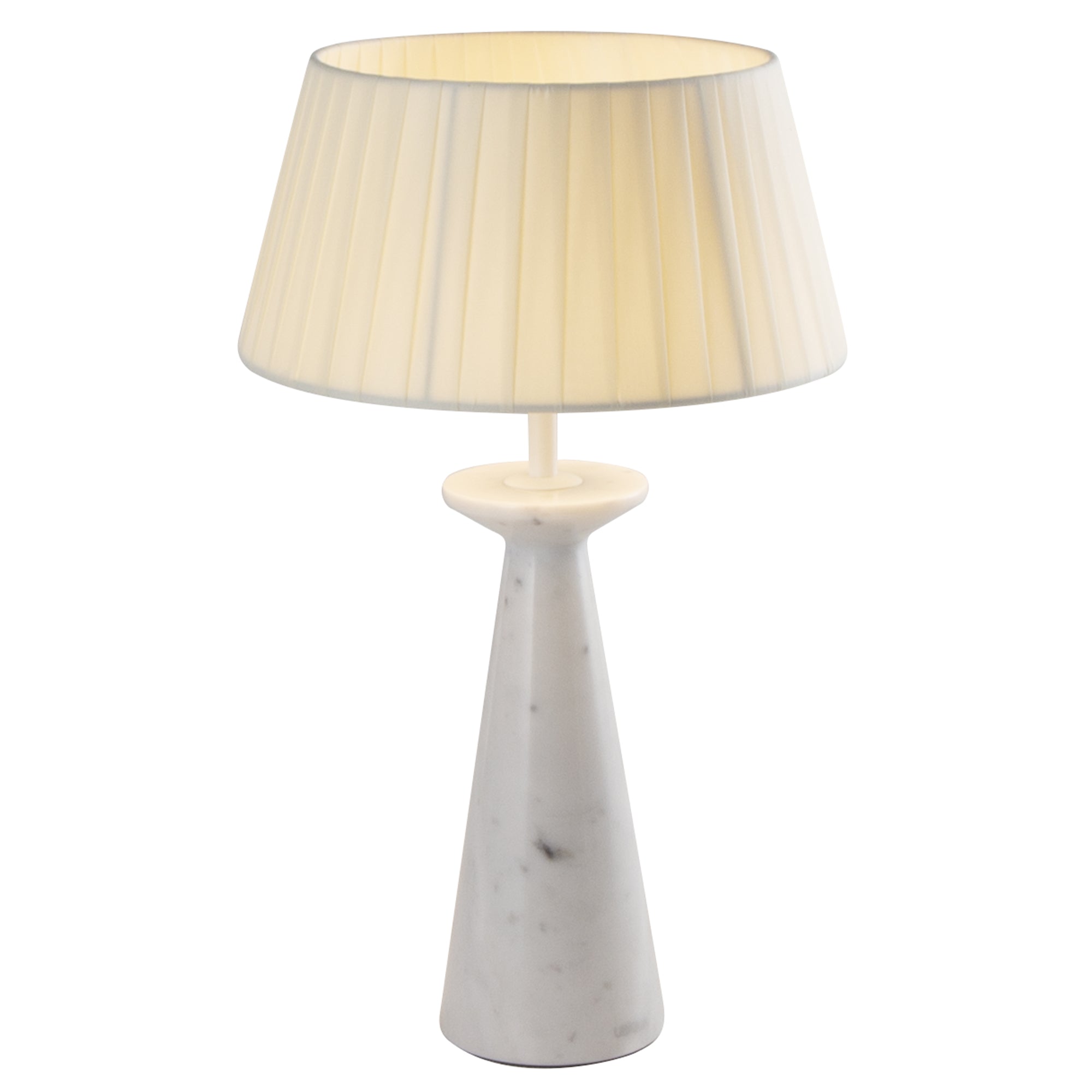 Red Deco Koni White Marble H35 lampe sans fil marbre blanc