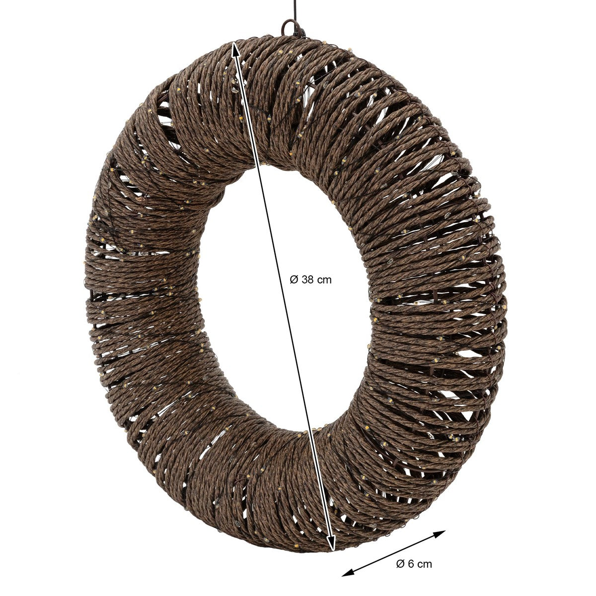 ECD Germany couronne Noël LED 38 cm blanc chaud 400 LED