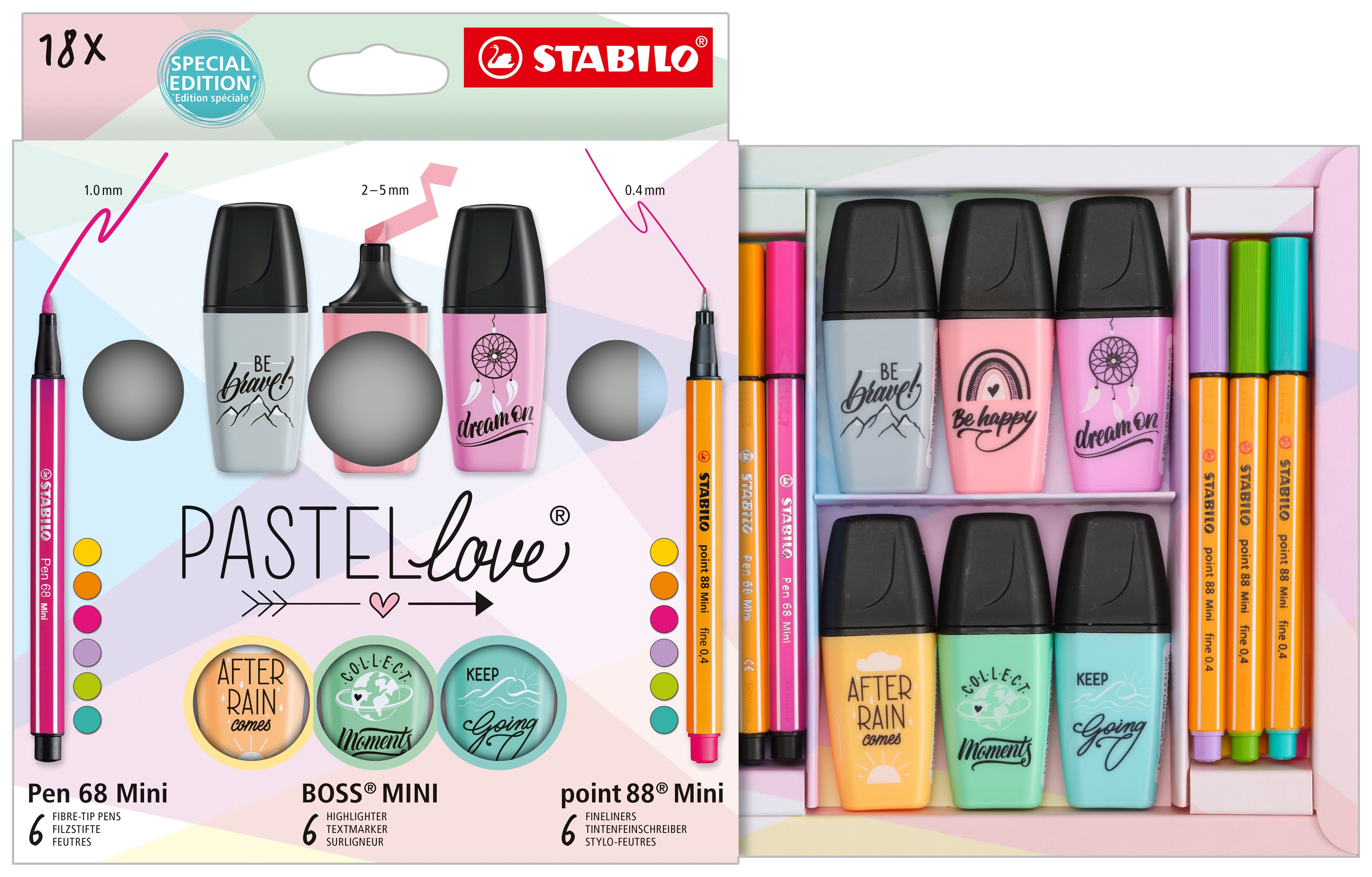 Stabilo Pastellove coffret 18 feutres pastel