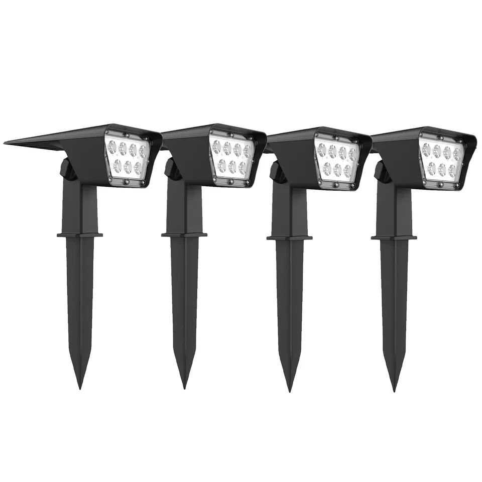 Red Deco Curtis lot 4 spots solaires LED blanc dimmable 31 cm