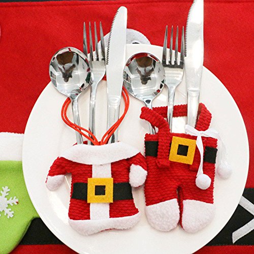 Shop-Story Maison porte-couverts Noël Père Noël lot 6 pièces